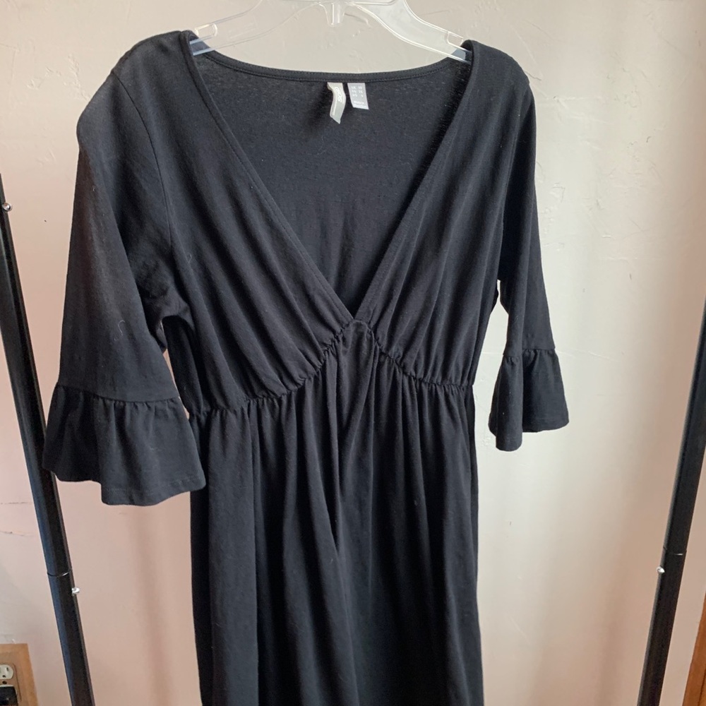 Black V-Neck Dress